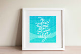 Turquoise Cool Wind Hot Day Print